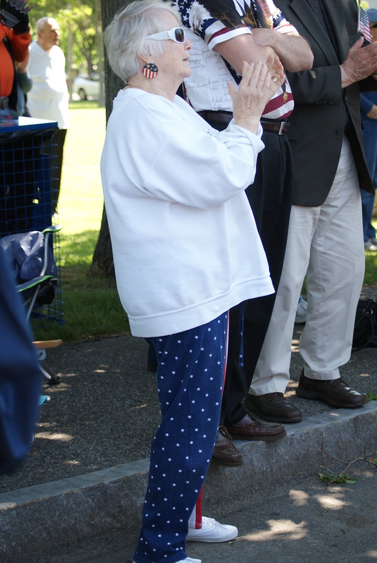 Helga Jorgeson enjoys the music played by the HHS